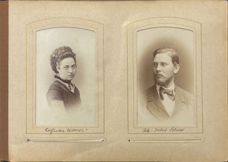 Ausschnitt aus dem Fotoalbum mit Katharina "Kathinka" Wiener und Jakob Seboldt