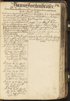 Eintrag zum Grab Nr. 54 im Grablegebuch St. Johannis und Rochus