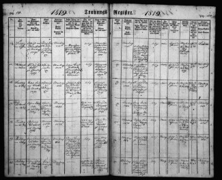 Digitalisat des Trauungsregisters Nürnberg-St. Egidien (1819)