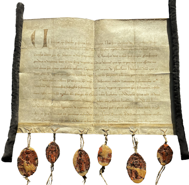 Authentische Abklassurkunde aus dem Jahr 1298