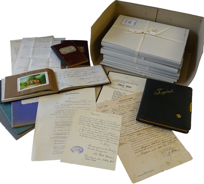 Auswahl an Dokumenten aus dem Nachlass von Alfred Mehl