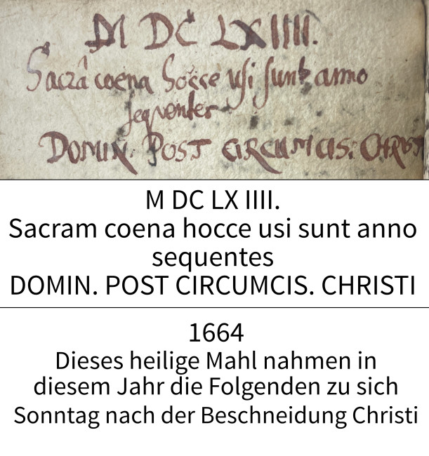 Ausschnitt eines Eintrags zum Jahresbeginn