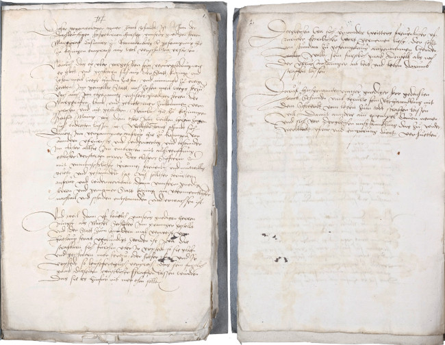Seite 1 und 2 des Archivale zum Klostersturm in Kitzingen