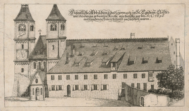 Grafik der Egidienkirche vor dem Brand